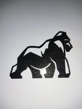 Magnet Gorille en PLA Noir Mat , Style Moderne