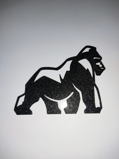 Magnet Gorille en PLA Noir Mat , Style Moderne