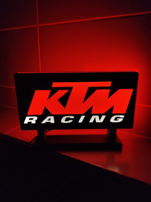 Ktm Racing , logo , enseigne , lampe 3D led lumineux