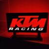 Logo LED KTM Racing 3D – Lampe LED | Veilleuse Emblème KTM, Fan Art | Idéal pour Fans et Décoration