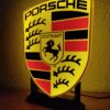 Logo LED 3D PORSCHE – Enseigne / Emblème / Lampe / Veilleuse Lumineux Fan Art