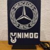 Logo LED 3D MERCEDES UNIMOG – Enseigne / Emblème / Lampe / Veilleuse Lumineux Fan Art