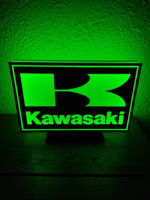 Logo LED 3D KAWASAKI – Enseigne / Emblème / Lampe / Veilleuse Lumineux Fan Art