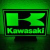 Logo LED 3D KAWASAKI – Enseigne / Emblème / Lampe / Veilleuse Lumineux Fan Art