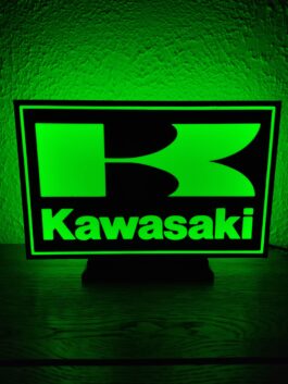 Logo LED 3D KAWASAKI – Enseigne / Emblème / Lampe / Veilleuse Lumineux Fan Art