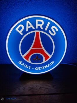 Logo LED 3D PSG - Paris Saint Germain – Enseigne / Emblème / Lampe / Veilleuse Lumineux Fan Art