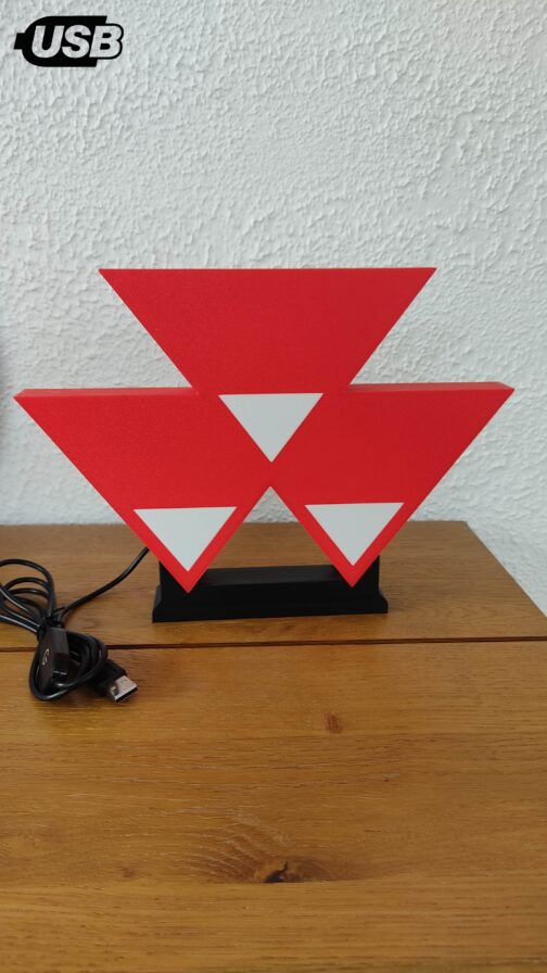 Logo LED 3D MASSEY FERGUSON – Enseigne / Emblème / Lampe / Veilleuse Lumineux Fan Art