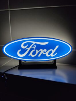 Logo LED 3D FORD – Enseigne / Emblème / Lampe / Veilleuse Lumineux Fan Art