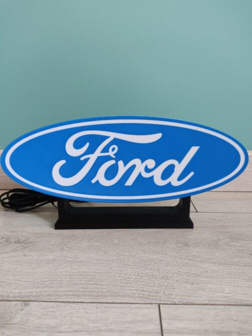 Logo LED 3D FORD – Enseigne / Emblème / Lampe / Veilleuse Lumineux Fan Art