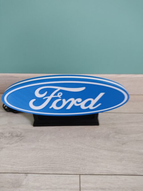 Logo LED 3D FORD – Enseigne / Emblème / Lampe / Veilleuse Lumineux Fan Art