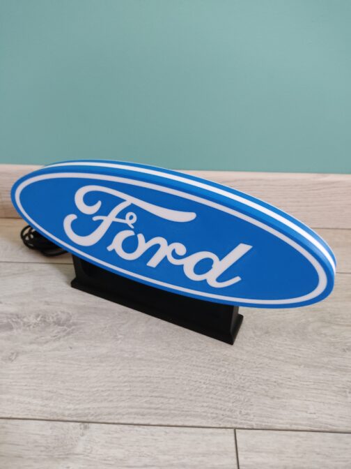Logo LED 3D FORD – Enseigne / Emblème / Lampe / Veilleuse Lumineux Fan Art