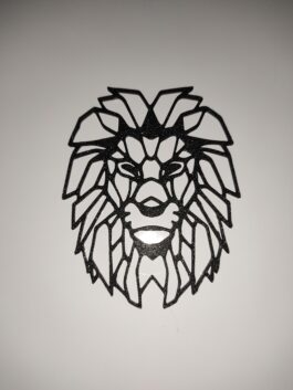 Magnet Lion en PLA Noir Mat , Style Moderne