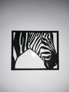 Magnet Zèbre en PLA Noir Mat , Style Moderne