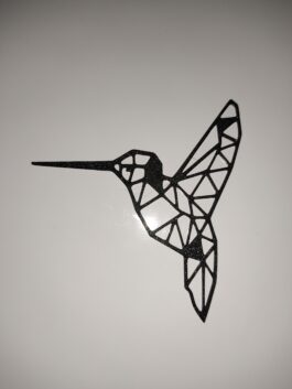 Magnet Colibri en PLA Noir Mat , Style Moderne