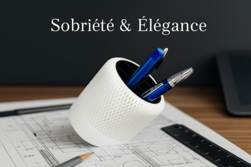 Pot à crayons design en PLA – Sobre & élégant – Personnalisable – Impression 3D française | ICM 3D